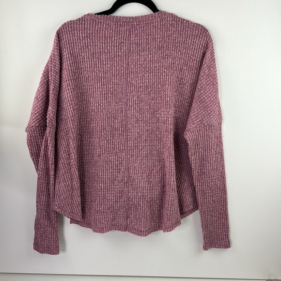 Urban Outfitter Out from Under Oversized Soft Waffle Knit Button Down Shirt - Picture 2 of 9